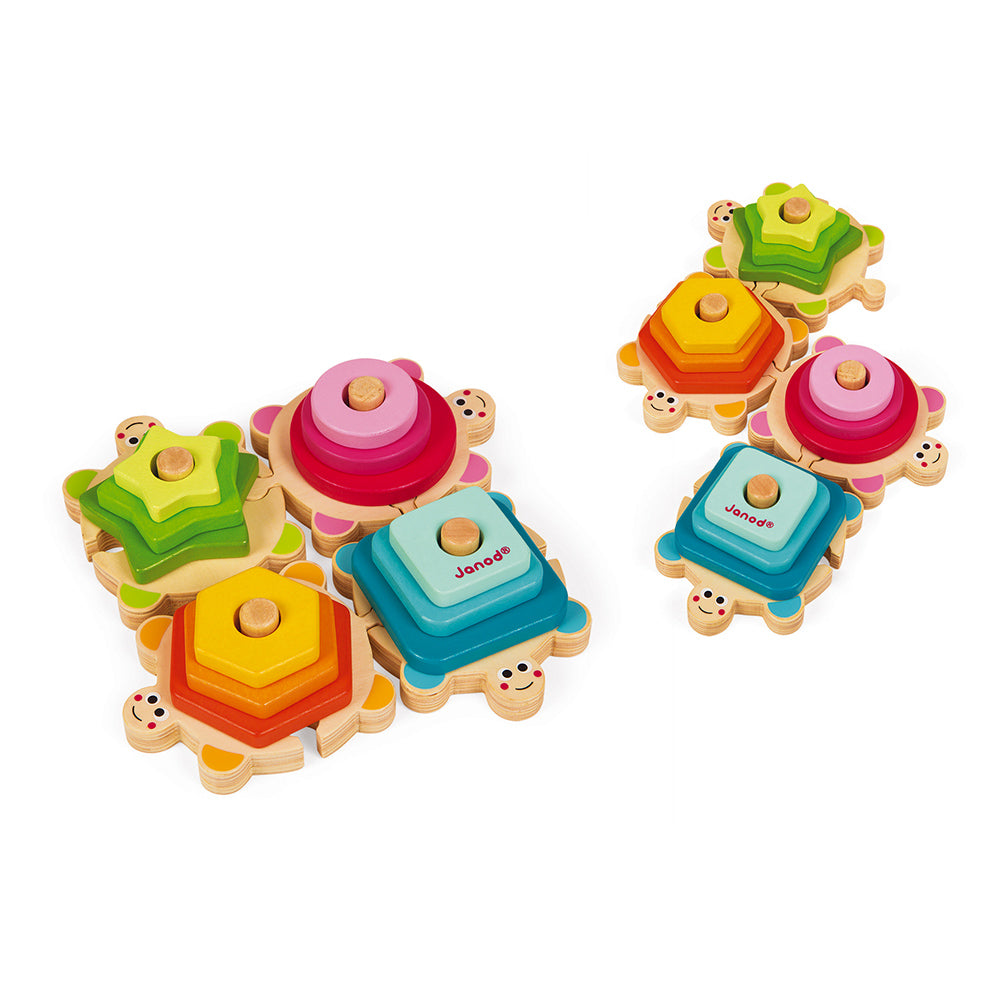 Janod I Wood Stackable Turtles