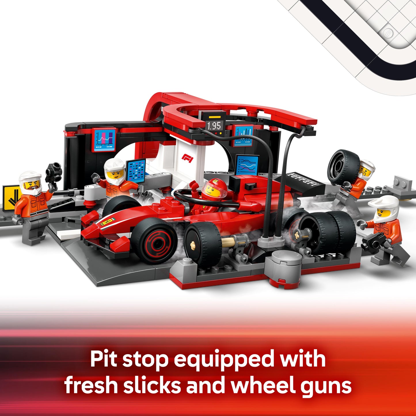Lego City Formula 1 60443 F1® Pit Stop & Pit Crew with Ferrari Car