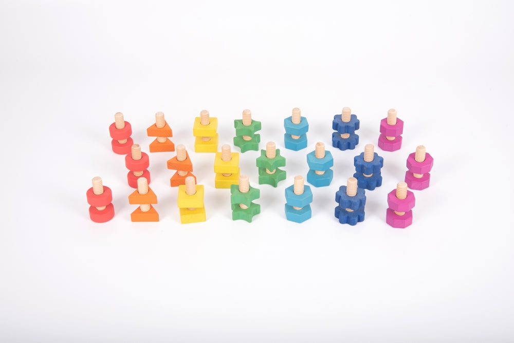 TickiT Rainbow Wooden Nuts & Bolts