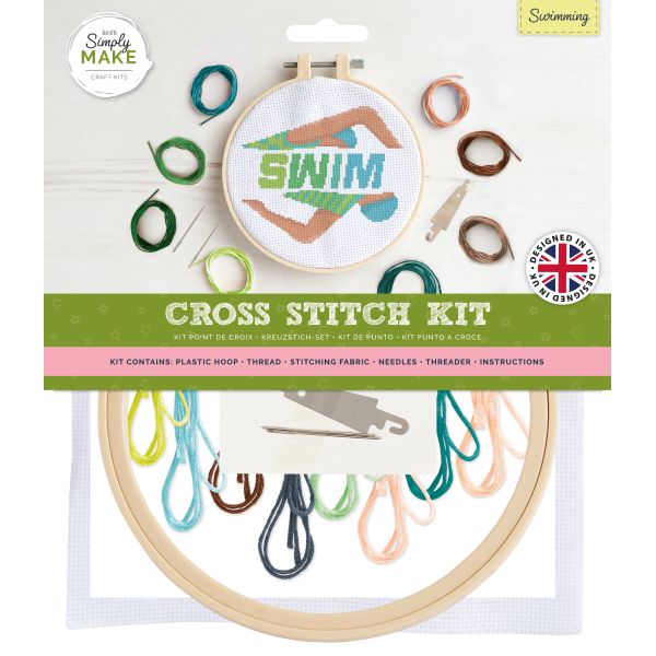 Simply Make Cross Stitch Kit - Swimming