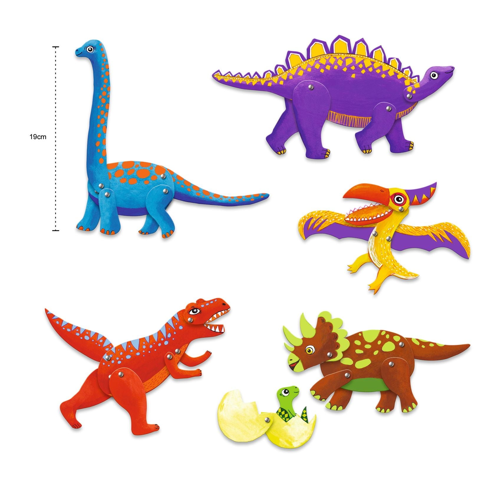 Djeco Jumping Jacks -Dinos Colouring Surprises