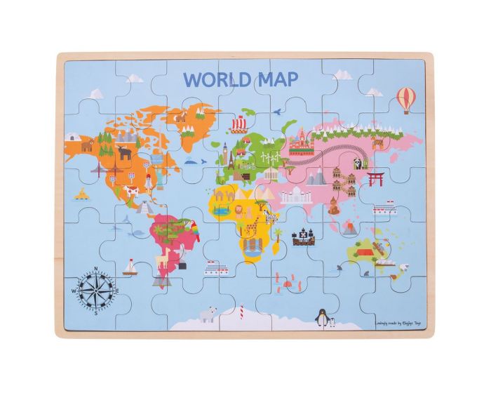 BigJigs World Map Puzzle
