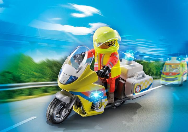 Playmobil 71205 City Life Emergency Motorcycle With Flashing Lights