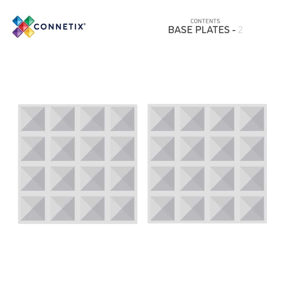 Connetix Tiles Clear Base Plate Pack 2 pc