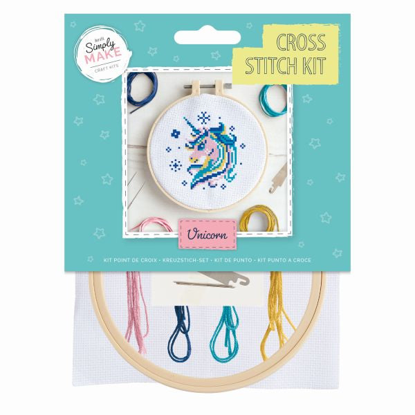 Simply Make Cross Stitch Kit - Unicorn