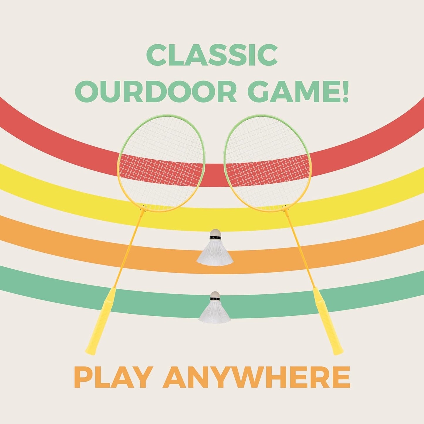 Mookie Activo 2 Player Badminton Set In Mesh Zipper Bag