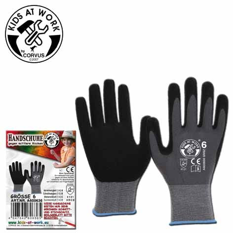 Kids At Work Knitted Working Gloves Size S