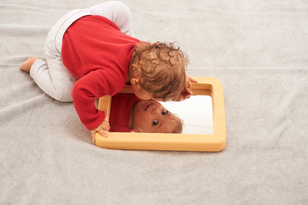 TickiT Wood Effect Softie Mirror Tray