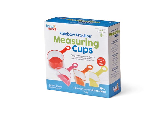 Learning Resources Rainbow Fraction® Measuring Cups (Set of 4)