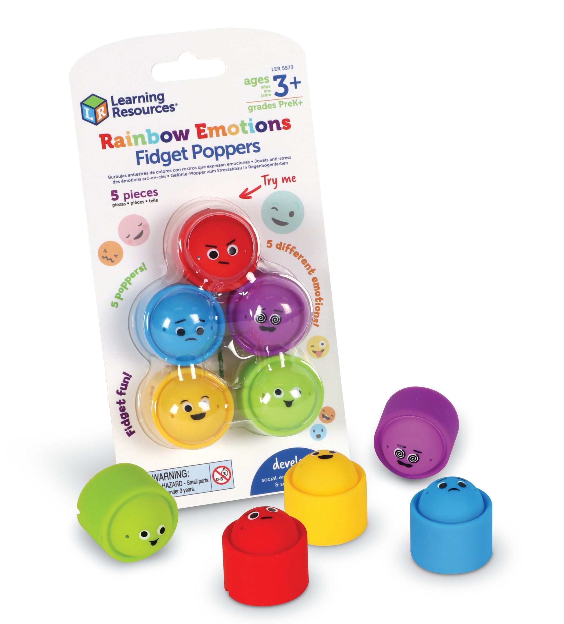 Learning Resources Rainbow Emotion Fidget Poppers