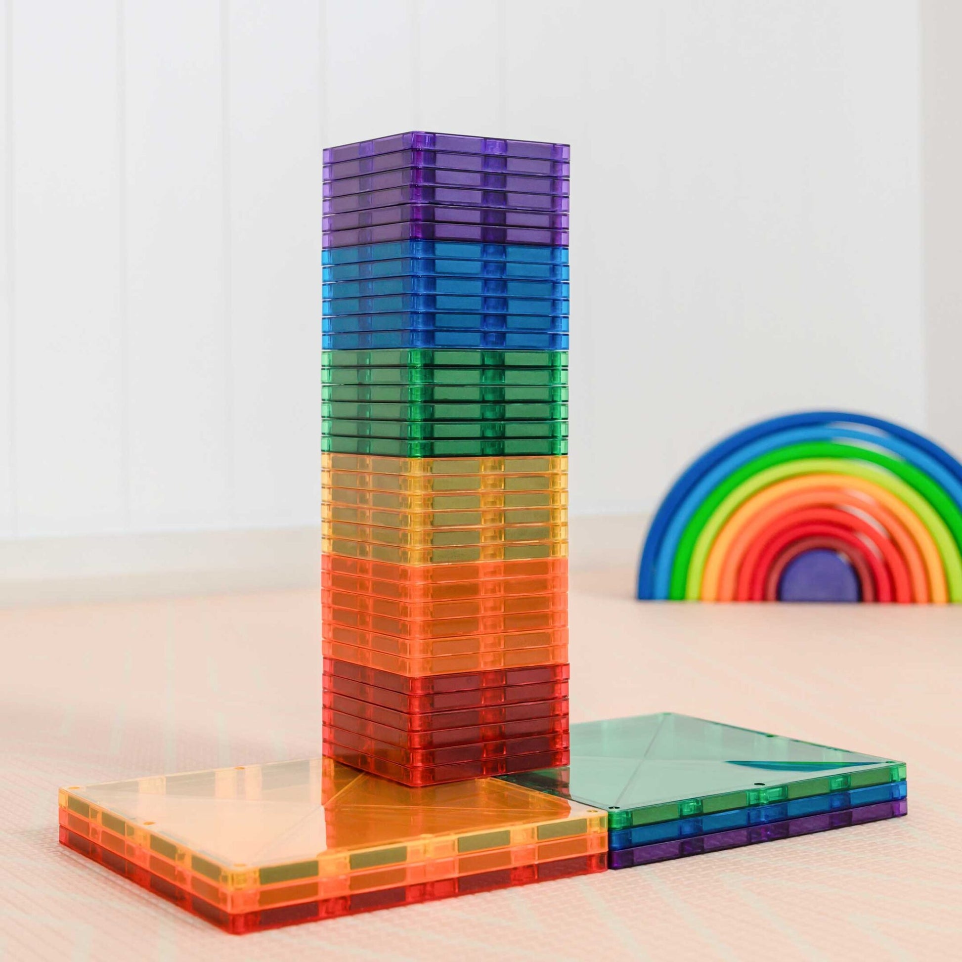 Connetix Tiles Rainbow 42 Pc Square Pack