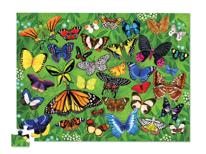 Crocodile Creek Thirty-Six Butterflies 100 piece Jigsaw Puzzle in Canister