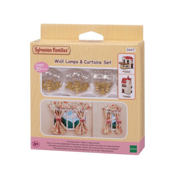Sylvanian Families Wall Sconces & Curtain Set