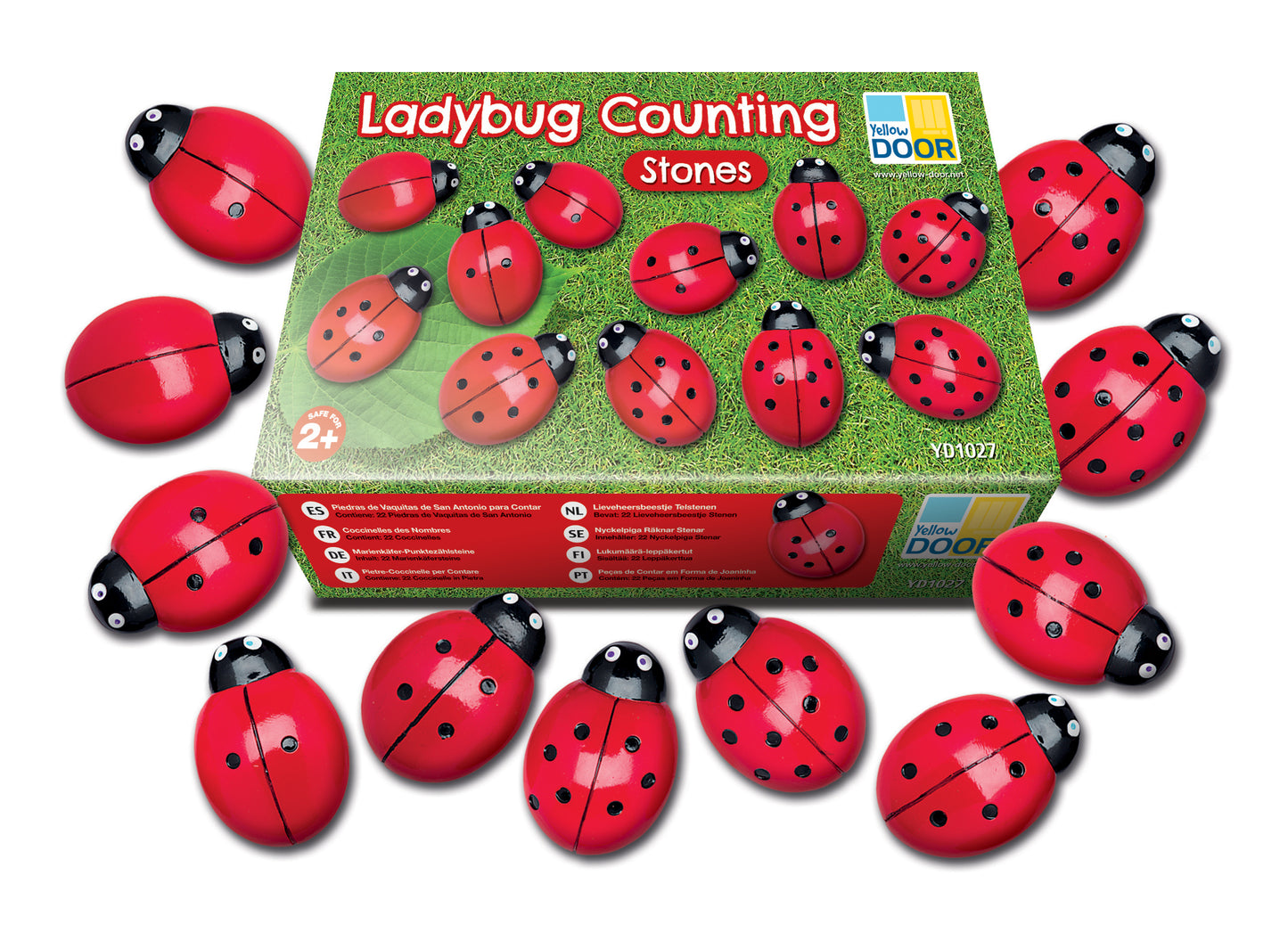Yellow Door Ladybug Counting Stones