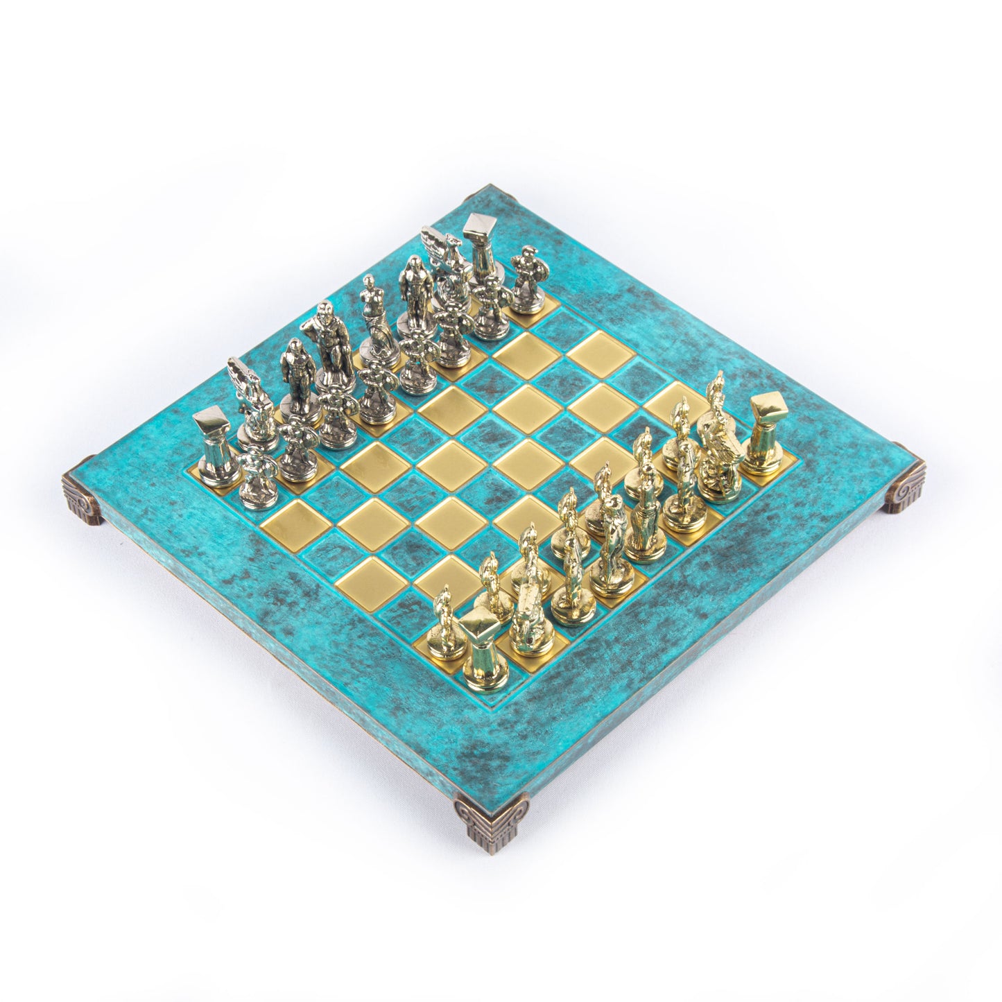 Manopoulos Spartan Warrier Metal Chess Set