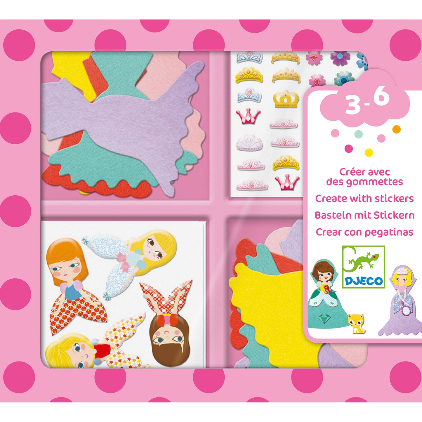 Djeco I love Princesses Create With Stickers