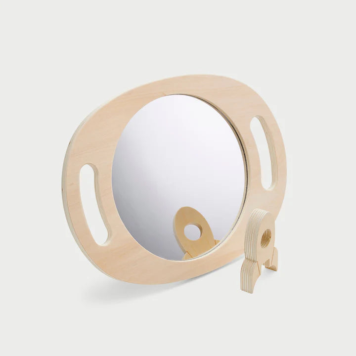 TickiT Handheld Wooden Mirror