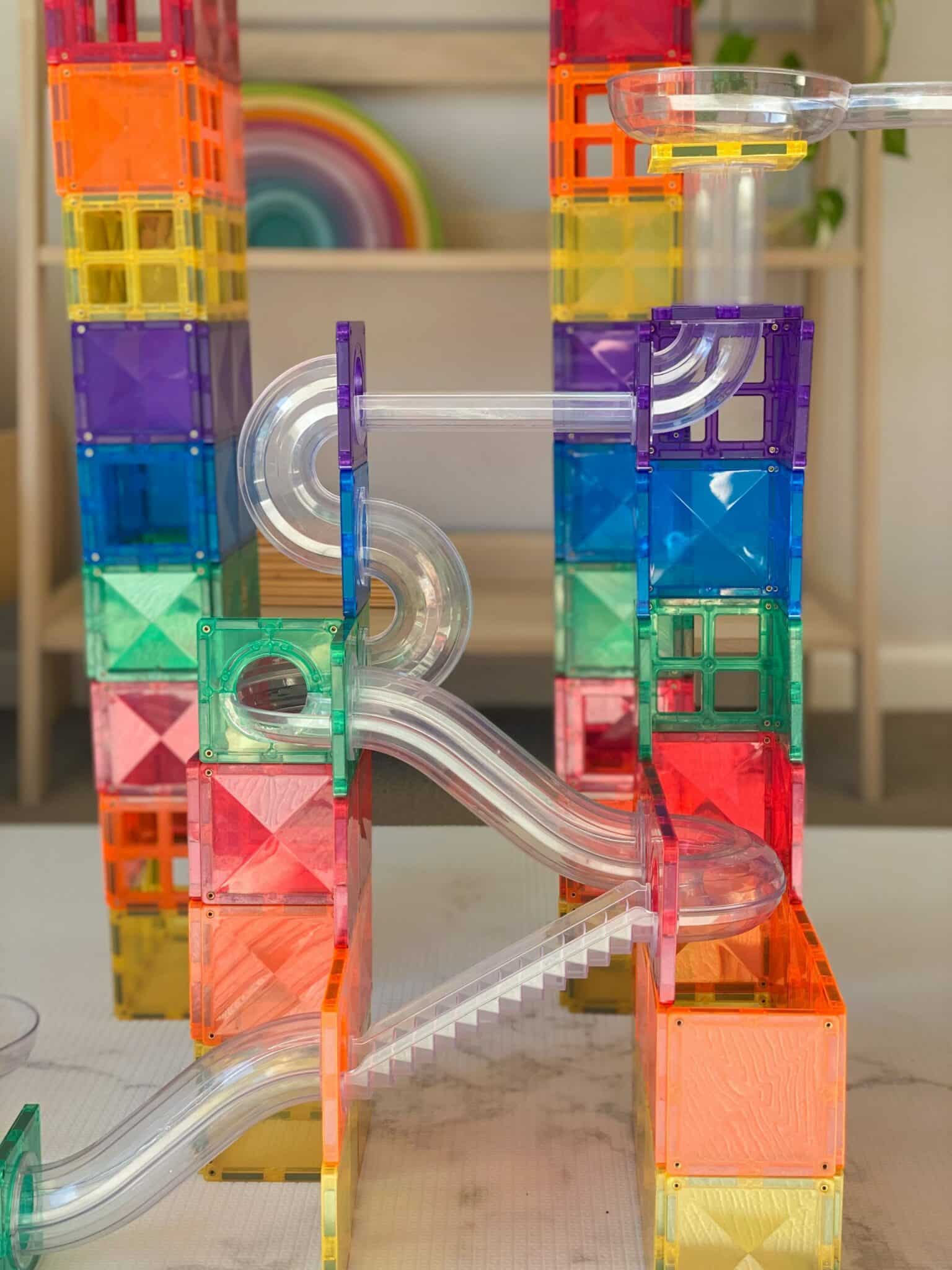 Connetix Tiles Rainbow 92 Pc Ball Run Pack