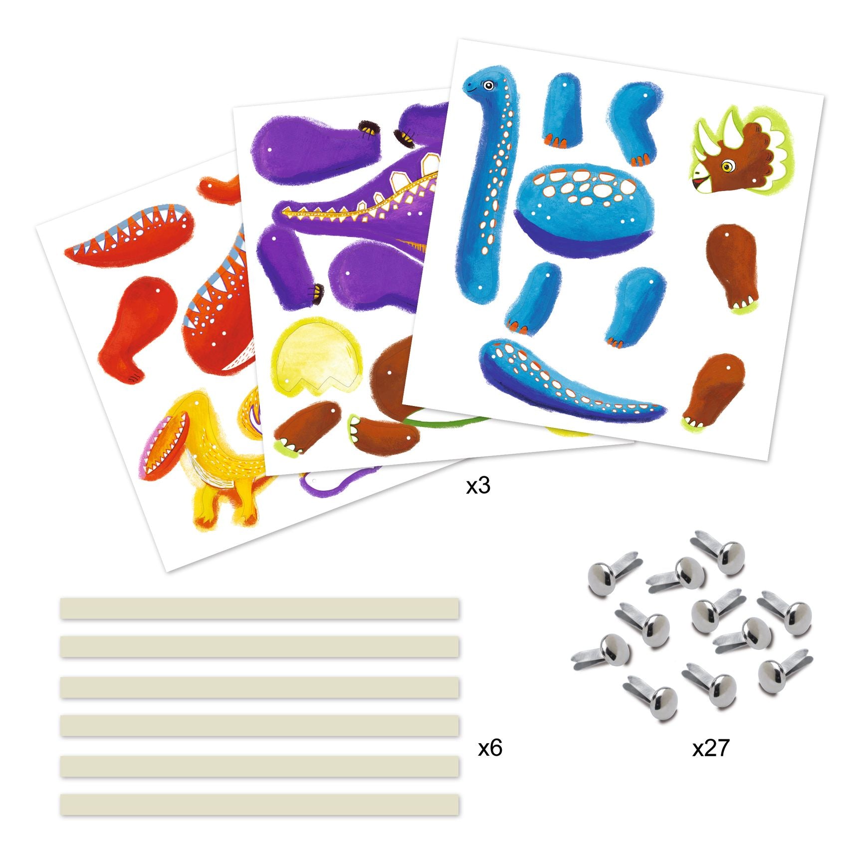 Djeco Jumping Jacks -Dinos Colouring Surprises