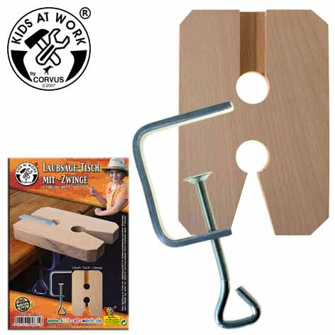 Kids At Work Small Coping Saw Table With Clamp
