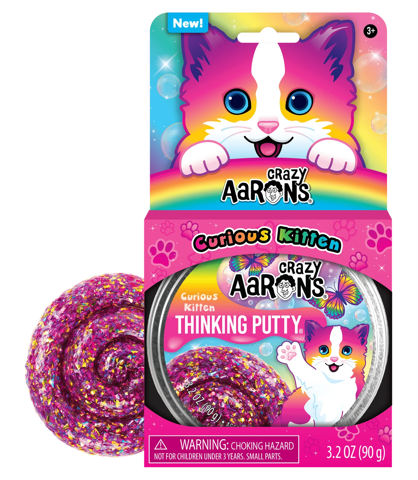 Crazy Aaron's Trendsetters Putty Pets Curious Kitten