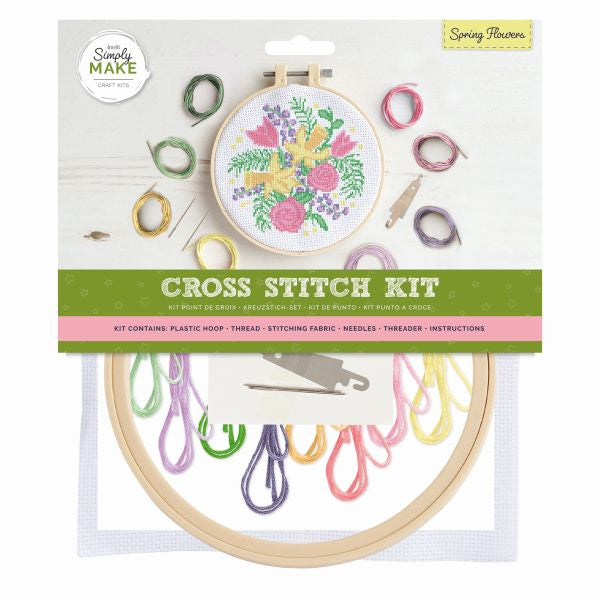 Simply Make Cross Stittch Kit - Spring Flowers