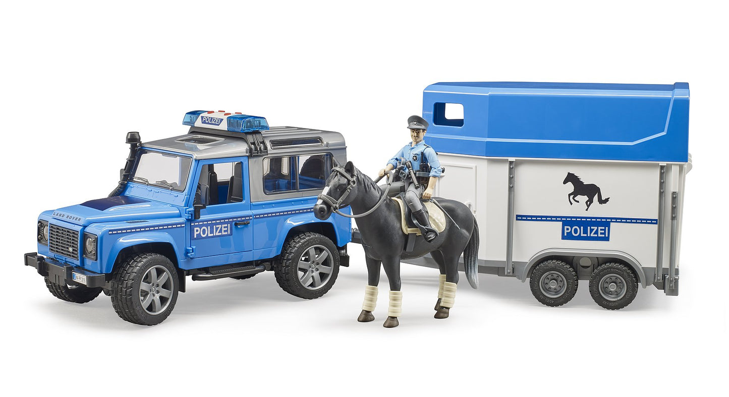 Bruder Land Rover Defender Police Vehicle W/ Accessories