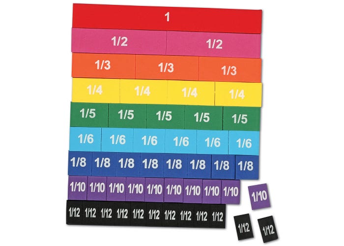 Learning Resources Rainbow Fraction® Soft Foam Magnetic Tiles