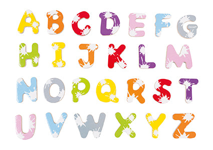Janod Set Of 52 Splash Magnetic Letters