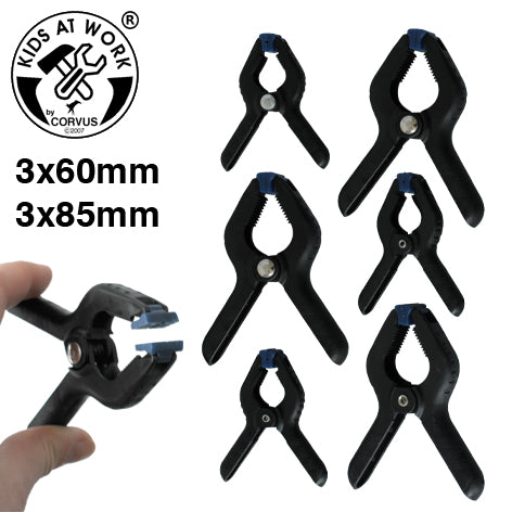 Kids At Work Mini-Clamps Set, 6Pcs