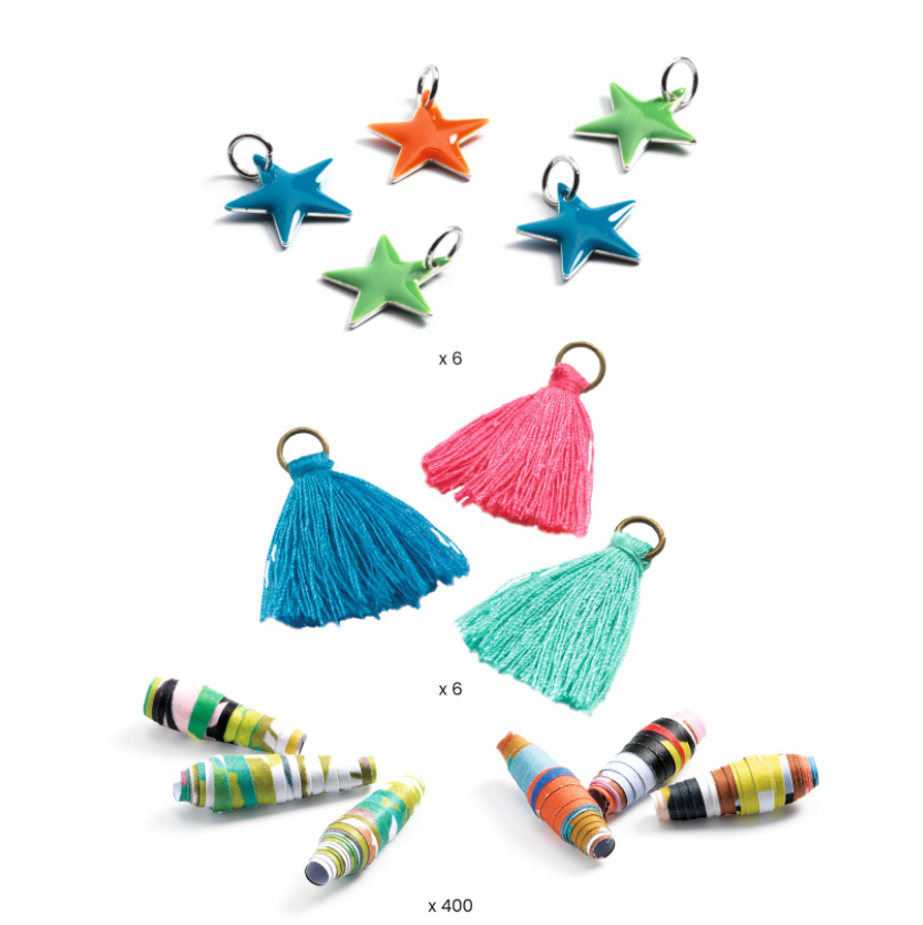 Djeco DIY Paper Beads and Bracelets to Create - Pop And Colourful