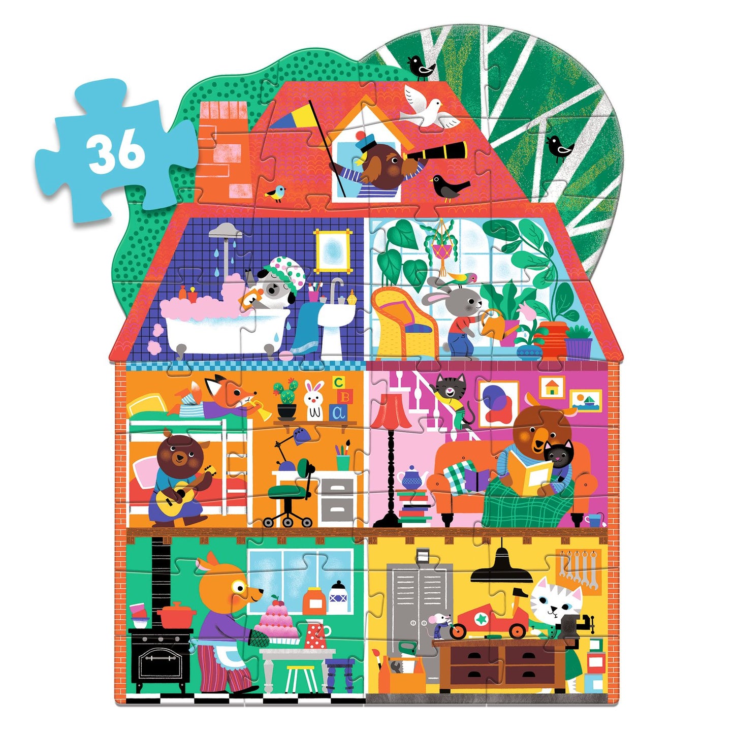 Djeco The Little Buddies' House - 36 pcs Puzzle
