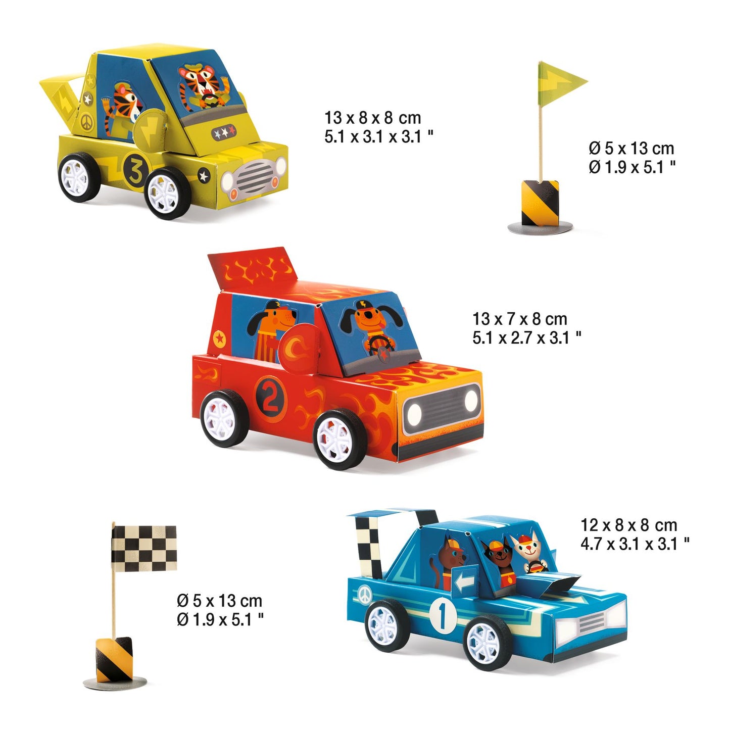Djeco Grand Prix DIY Racing Cars To Create