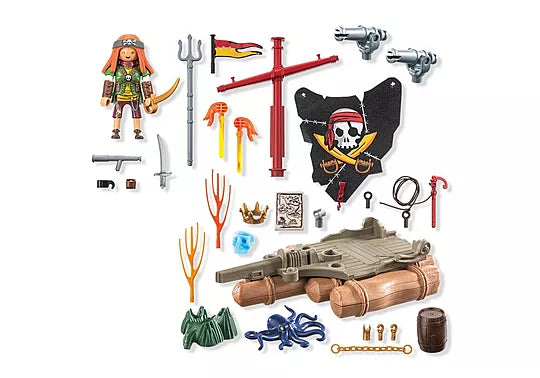 Playmobil 71794 Pirates Pirate Raft with Treasure