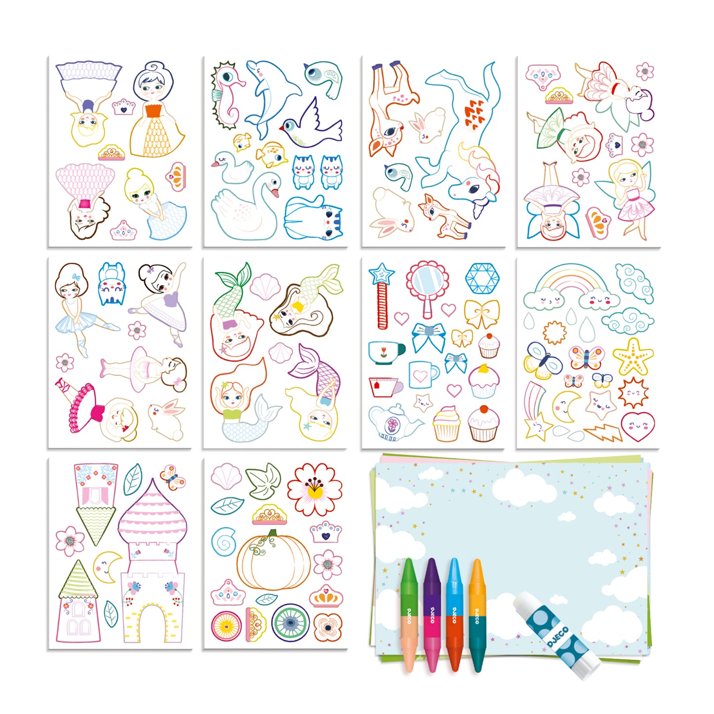 Djeco Create With Shapes A World To Create, Pink