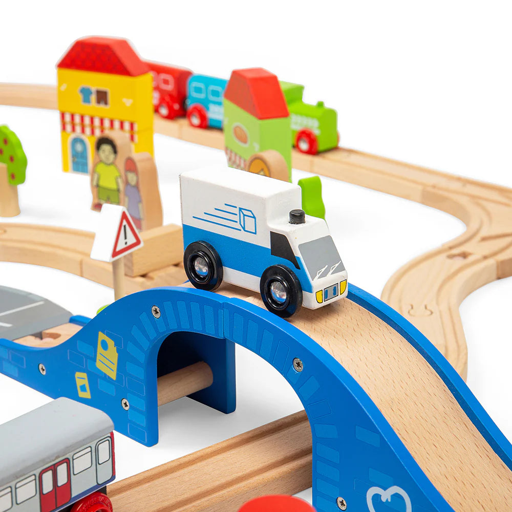 BigJigs Trains City Road and Railway Set