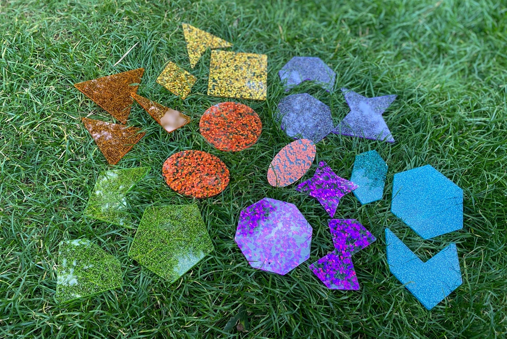 TickiT Rainbow Glitter Shapes
