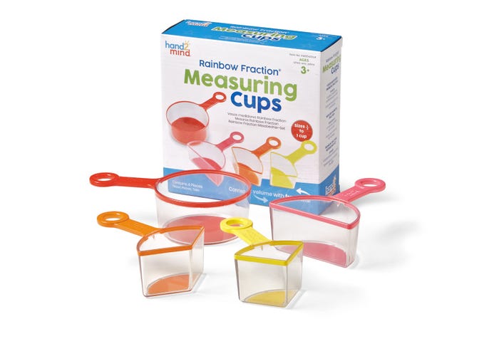 Learning Resources Rainbow Fraction® Measuring Cups (Set of 4)