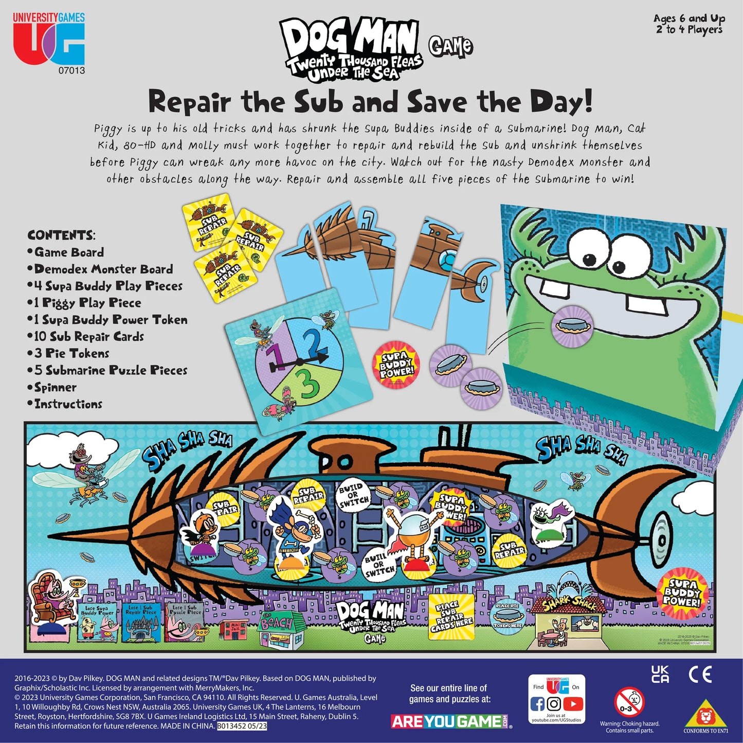 University Games Dogman 20,000 Fleas Under The Sea Game Board Game