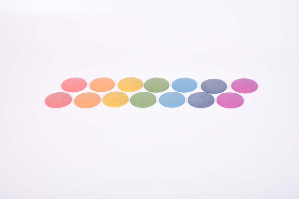 TickiT Rainbow Wooden Discs