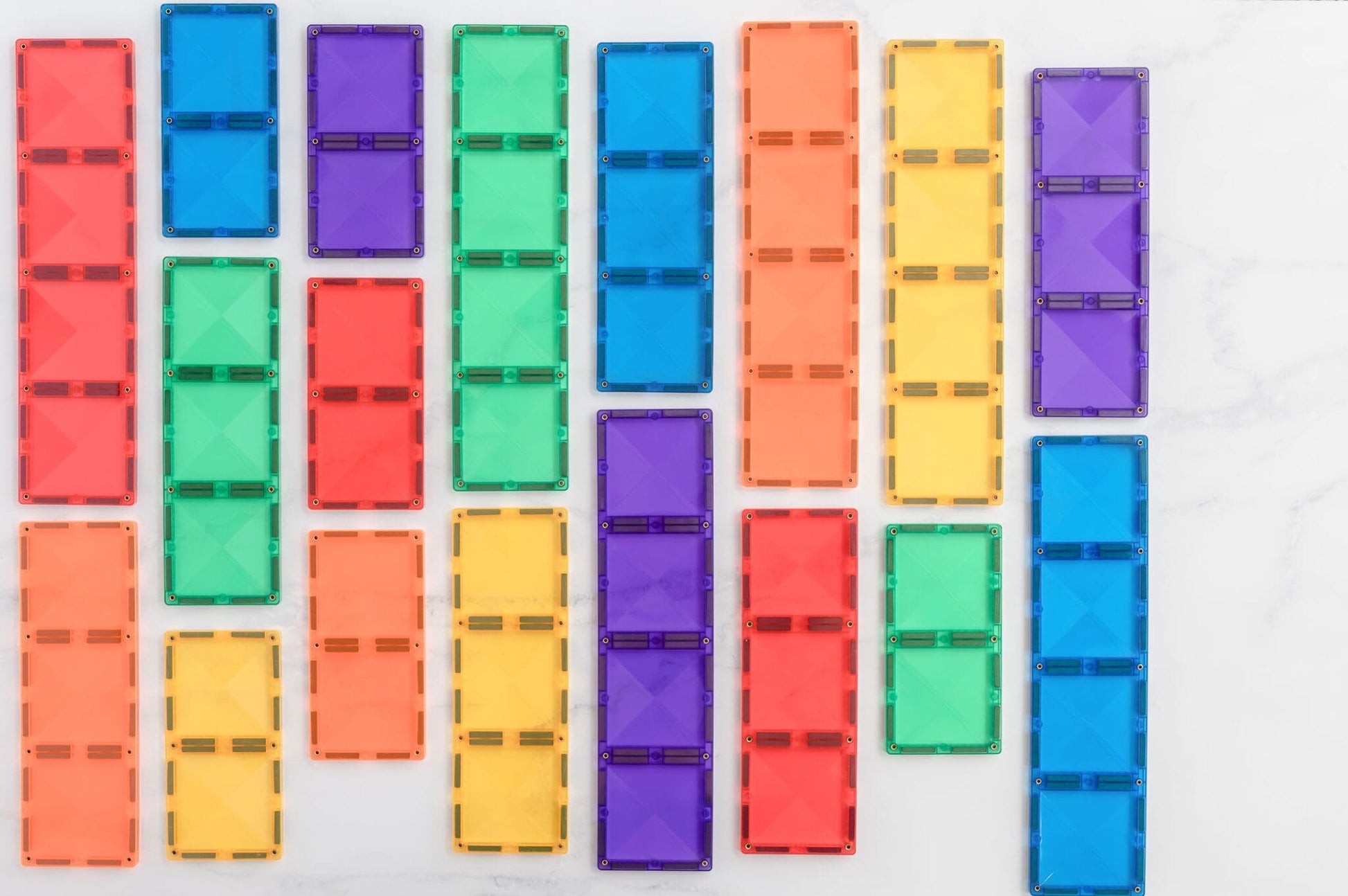 Connetix Tiles Rainbow 18 Piece Rectangle Pack