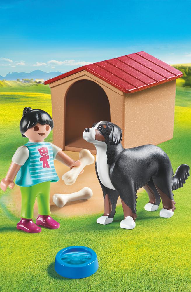 Playmobil 70136 Country Farm Dog with Kennel