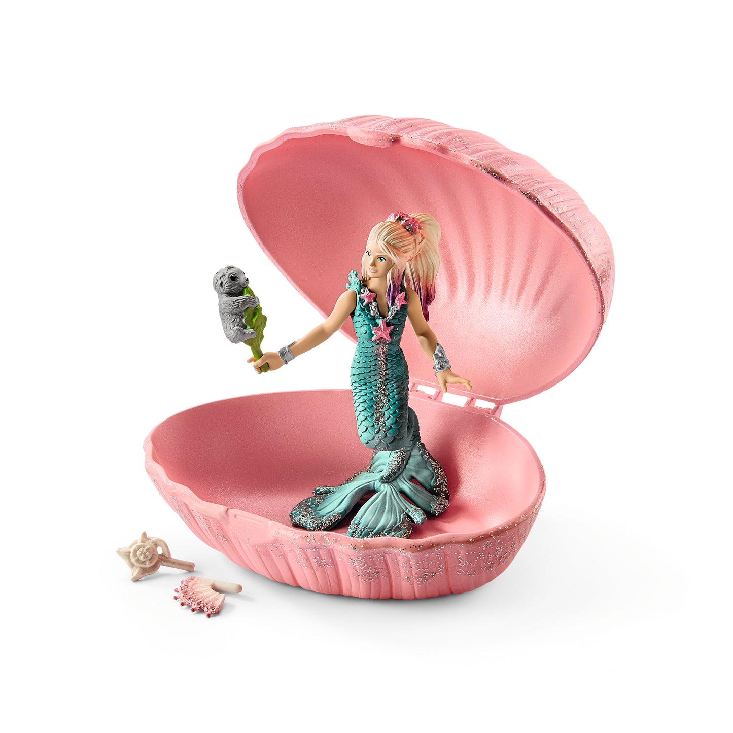 Schleich Mermaid With Baby Seal In Shell