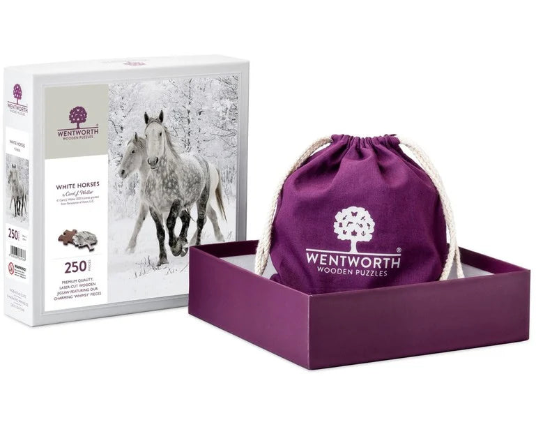 Wentworth Wooden Puzzles White Horses - Maxi 250 Pieces