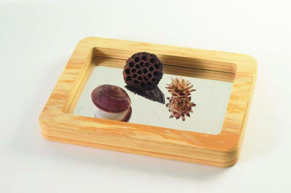 TickiT Wood Effect Softie Mirror Tray