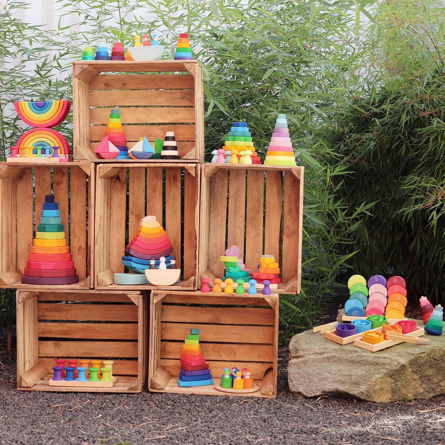 Grimms Rainbow Stacking Tower