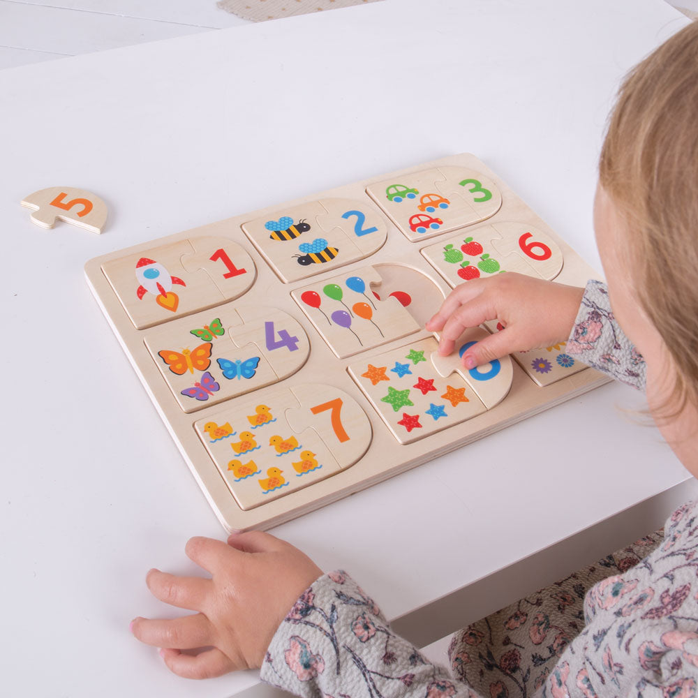 BigJigs Picture and Number Matching Puzzle