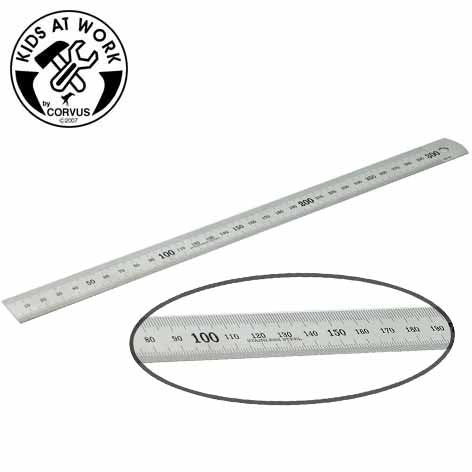 Kids At Work Steel Ruler 30 Cm