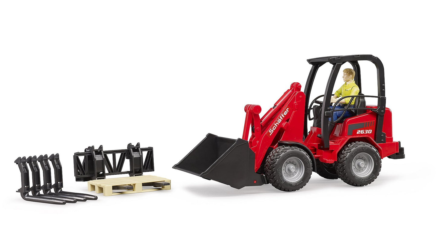 Bruder Compact Loader 2034 With Figure And Accessories