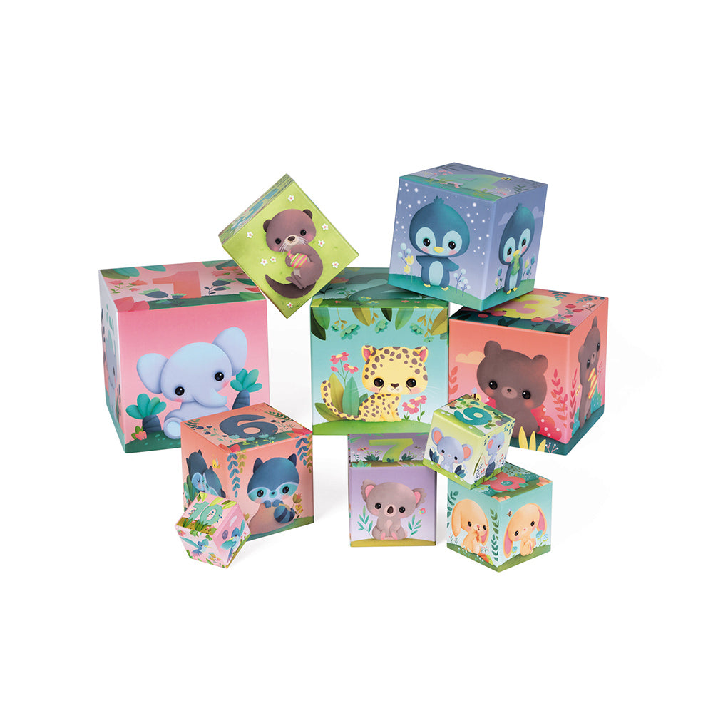 Janod Ultra-Cute Animals Square Pyramid
